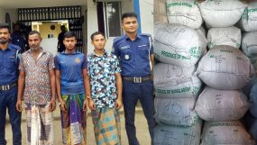 কানাইঘাটে ভারতীয় চা-পাতার বস্তায় পাওয়া গেলো কসমেটিক্স || চোরাকারীরা বেপরোয়া