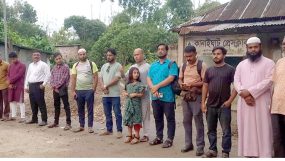 সাংবাদিক তুহিন হত্যার প্রতিবাদে কানাইঘাটে সাংবাদিকদের মানববন্ধন