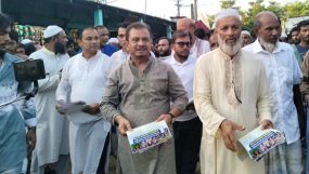 সিলেট-৫ আসনে বিএনপির মনোনয়ন প্রত্যাশী আশিক চৌধুরীর লিফলেট বিতরণ