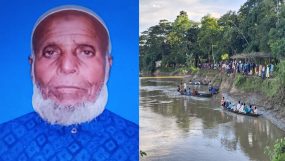 কানাইঘাট ঝিংগাবাড়ী খেয়াঘাটে সুরমা নদীতে নৌকা ডুবে মাঝি নিখোঁজ