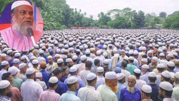 জমিয়ত নেতা মাওলানা আব্দুল জব্বারের জানাজায় হাজার হাজার মানুষের ঢল,বিভিন্ন মহলের শোক
