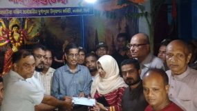 কানাইঘাটে উৎসবমূখর পরিবেশে চলছে দুর্গাপূজা! বিভিন্ন মন্ডপ পরিদর্শনে ইউএনও