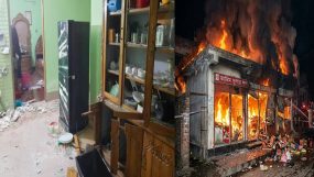 কানাইঘাটে ছাত্রলীগ নেতা তামিম কবির ও তার বাবার উপর হামলা, বাড়িতে ও দোকানে ভাংচুর,অগ্নিসংযোগ